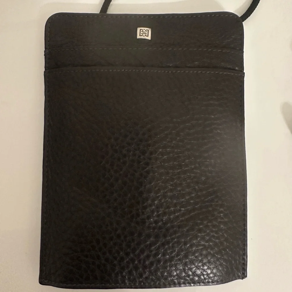 DORSA Leather Traveling Pouch for passport with wallet. Hand crafted. Brown